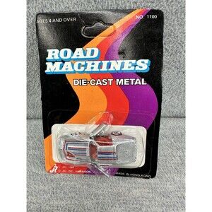 ROAD MACHINES Die Cast Metal  Silver Chevrolet Corvette Car  T5